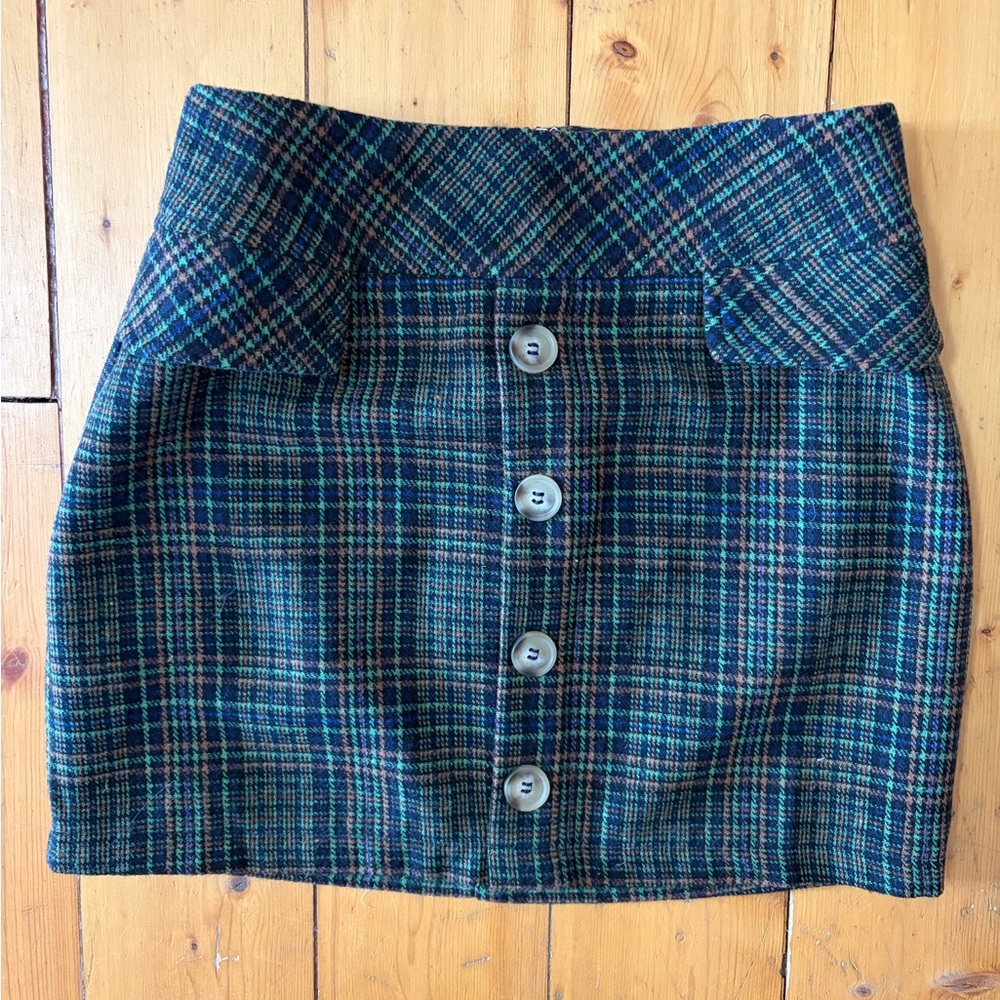 Greylin Multicolor Plaid Mini Skirt
